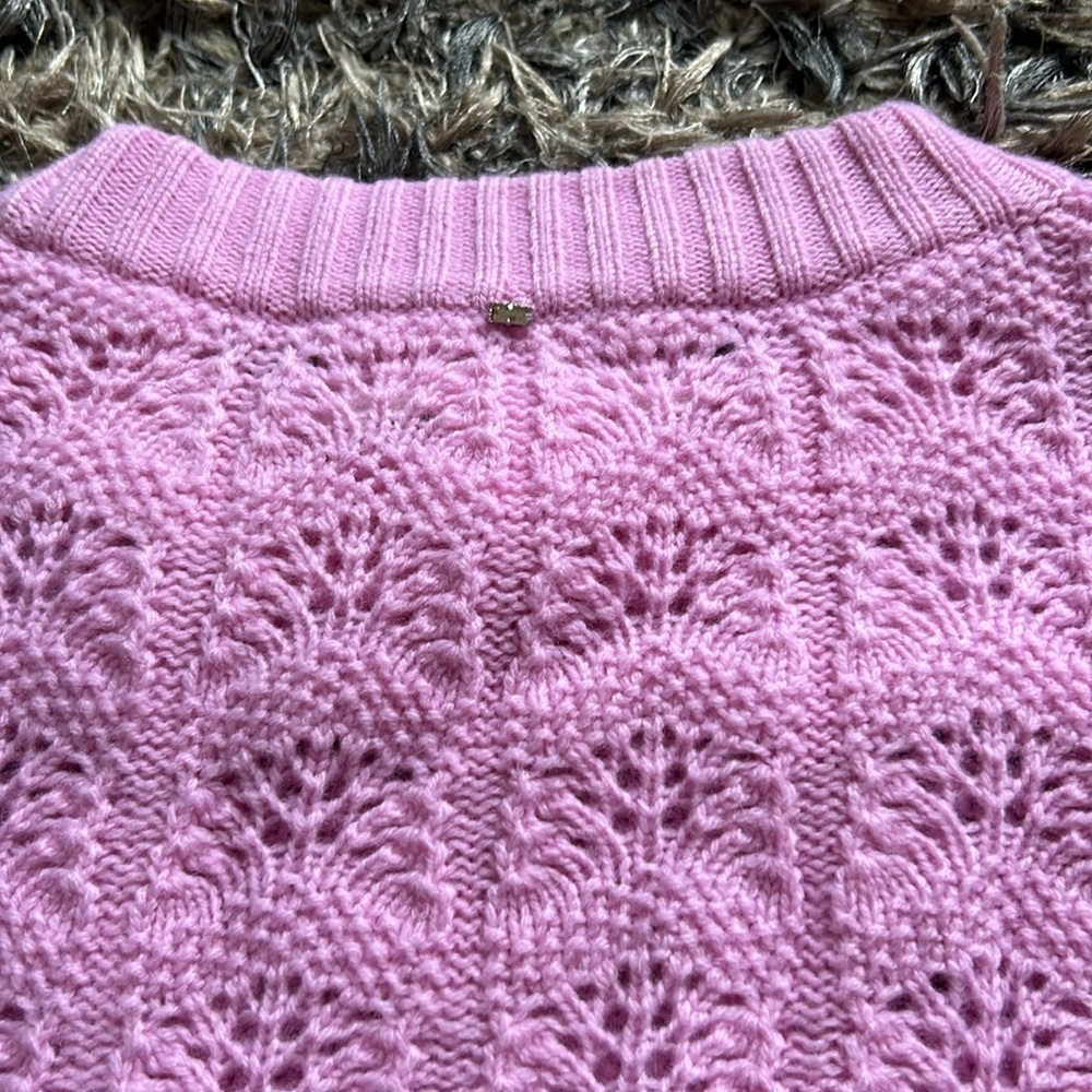 MaxMara Pink Wool Cashmere Long-Sleeve Sweater, Size XS - Picture 7 of 7